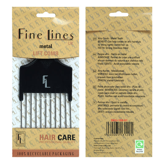Afro Metal Comb 108-01