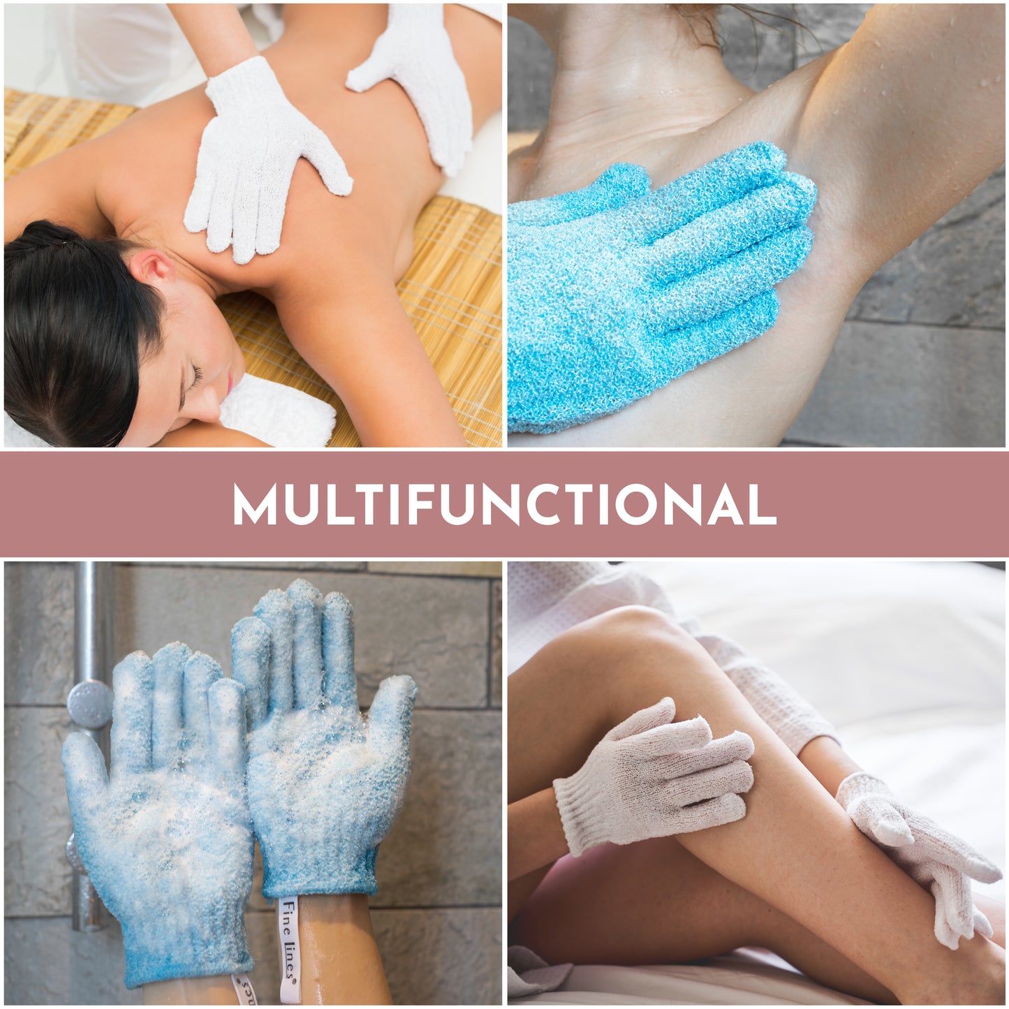 Exfoliating Gloves-White 856-00-W