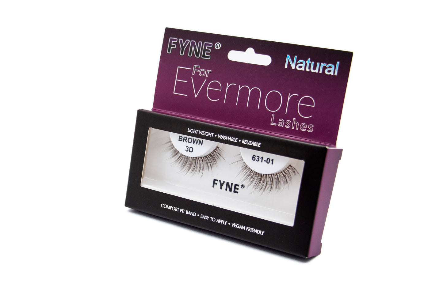 3D Strip eyelashes, Brown # 631-01