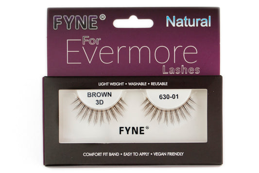 3D Strip Eyelashes, Brown # 630-01