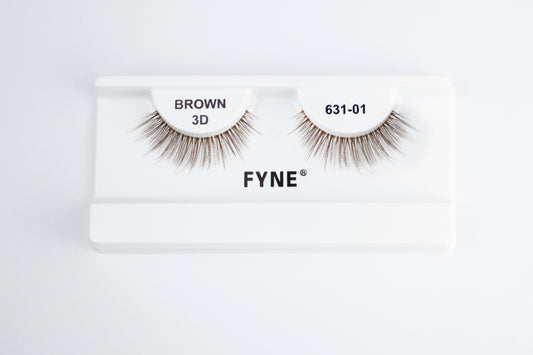 3D Strip eyelashes, Brown # 631-01