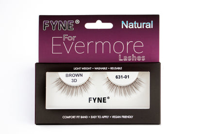 3D Strip eyelashes, Brown # 631-01