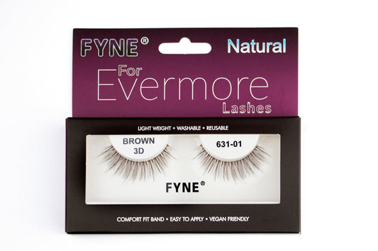 3D Strip eyelashes, Brown # 631-01