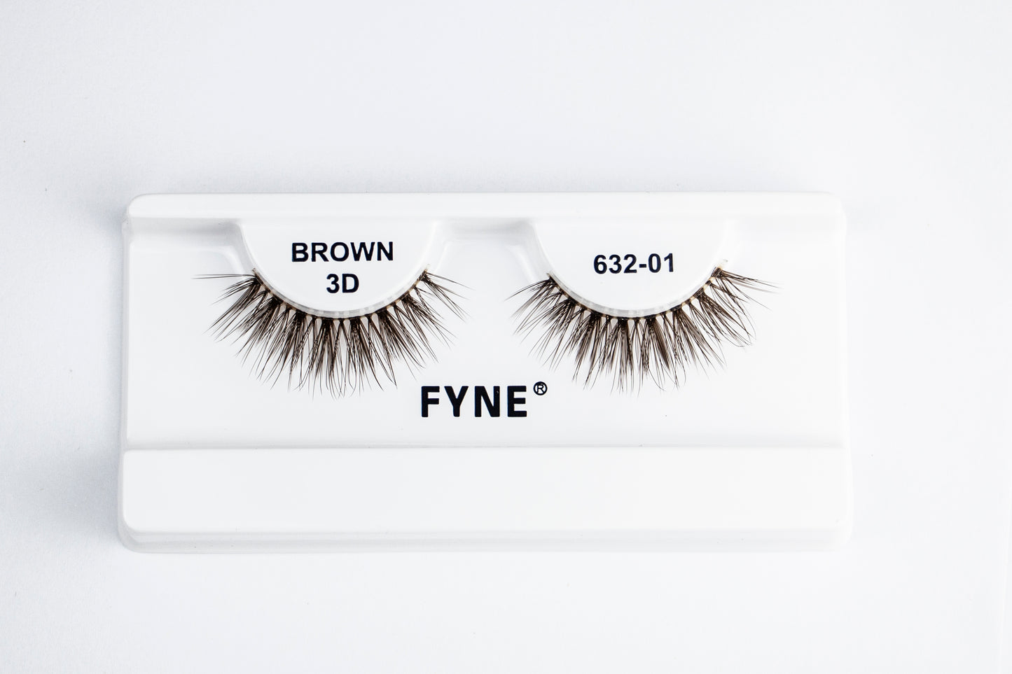 3D Strip eyelashes, Brown # 632-01