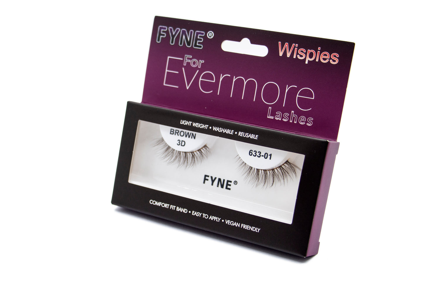 3D Strip eyelashes, Brown # 633-01