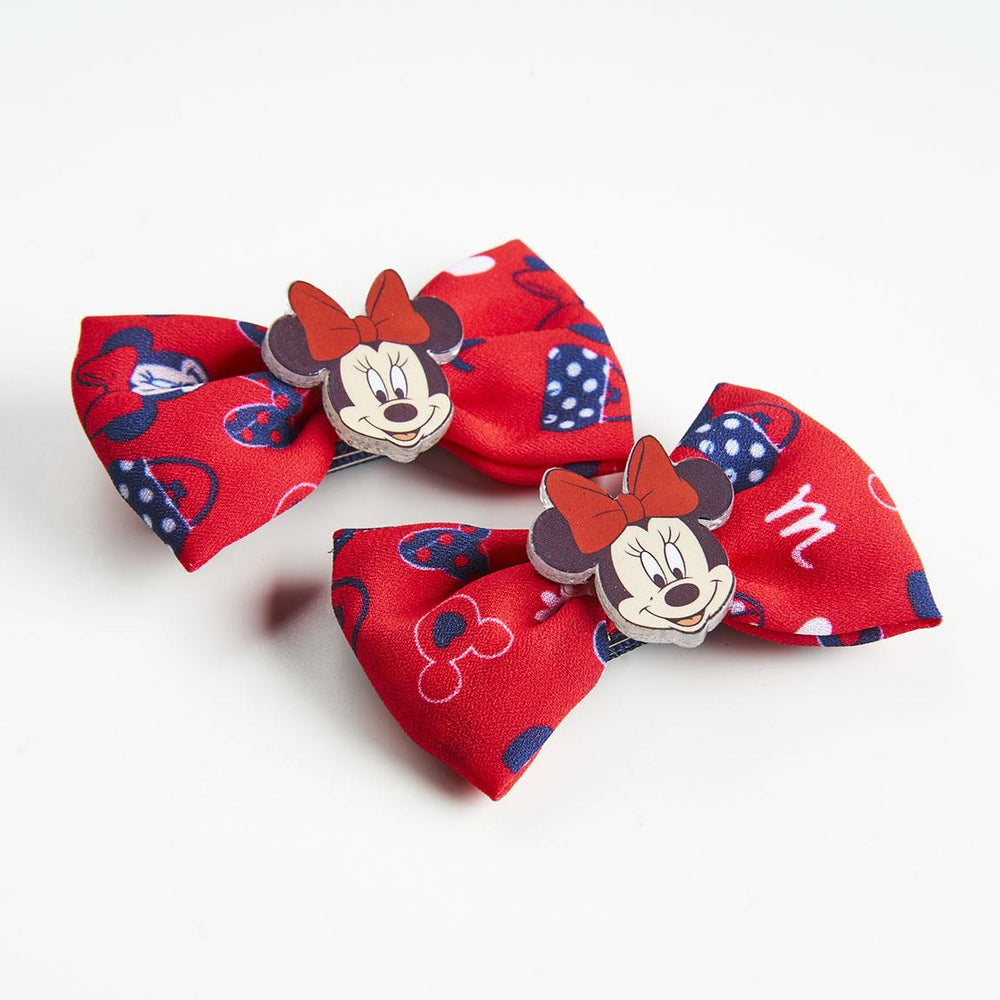 Minnie Mouse Ribbon Bow Hair Clips