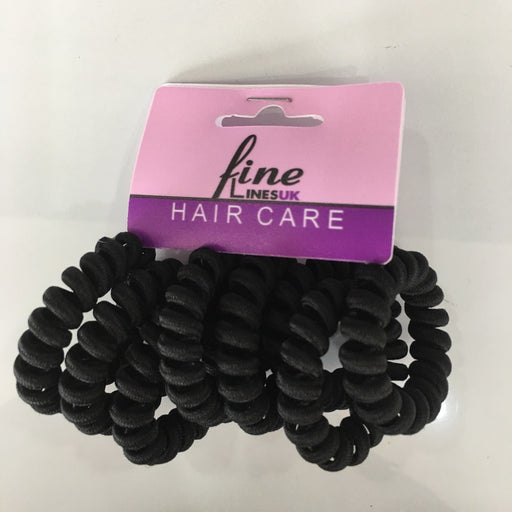 8PK Spiral bobbles, black