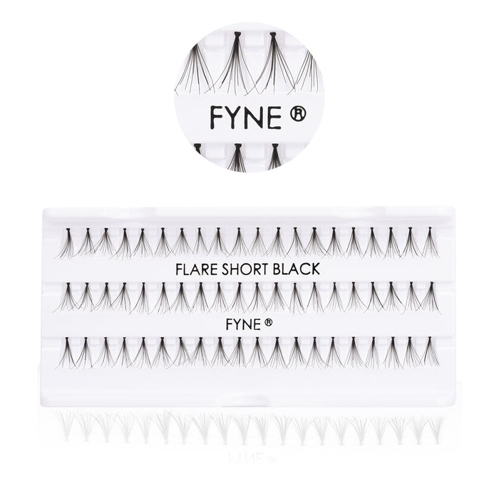 Individual Flare Cluster Eyelashes, Short 616-02