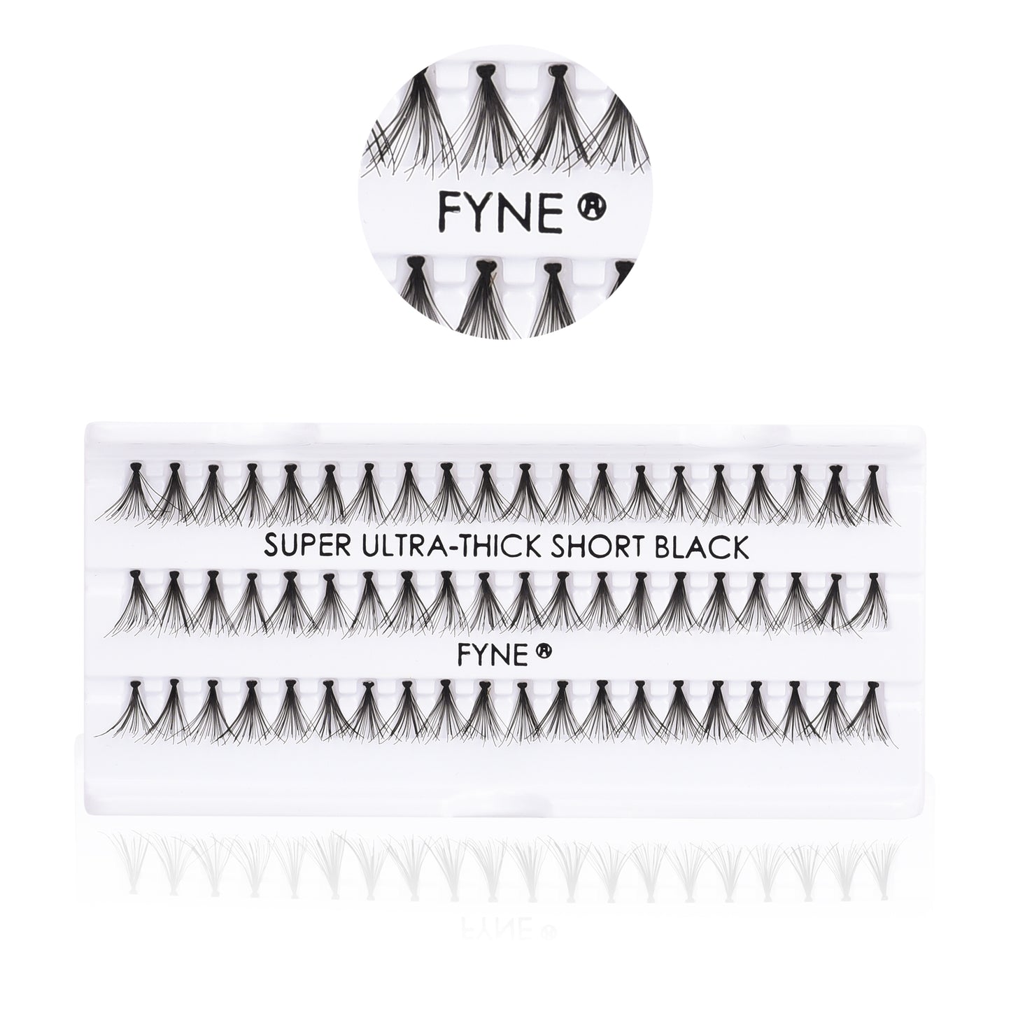 Super Ultra Thick Individual Eyelash Extensions - SHORT 626-12