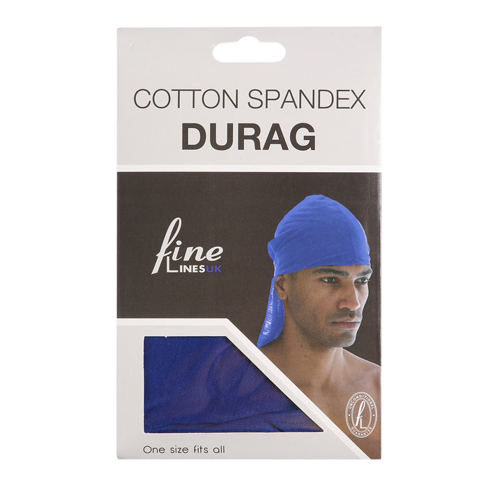 Cotton Spandex Durag - Assorted Colours Pack of 12
