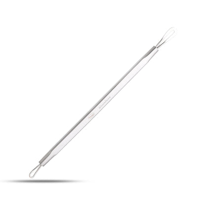 Effortlessly remove blackheads with our Comedone Extractor Fine Line Blackhead Remover. Crafted from grade 1 tempered stainless steel, its calibrated pointed edge ensures precise extraction, promising durability for years to come.