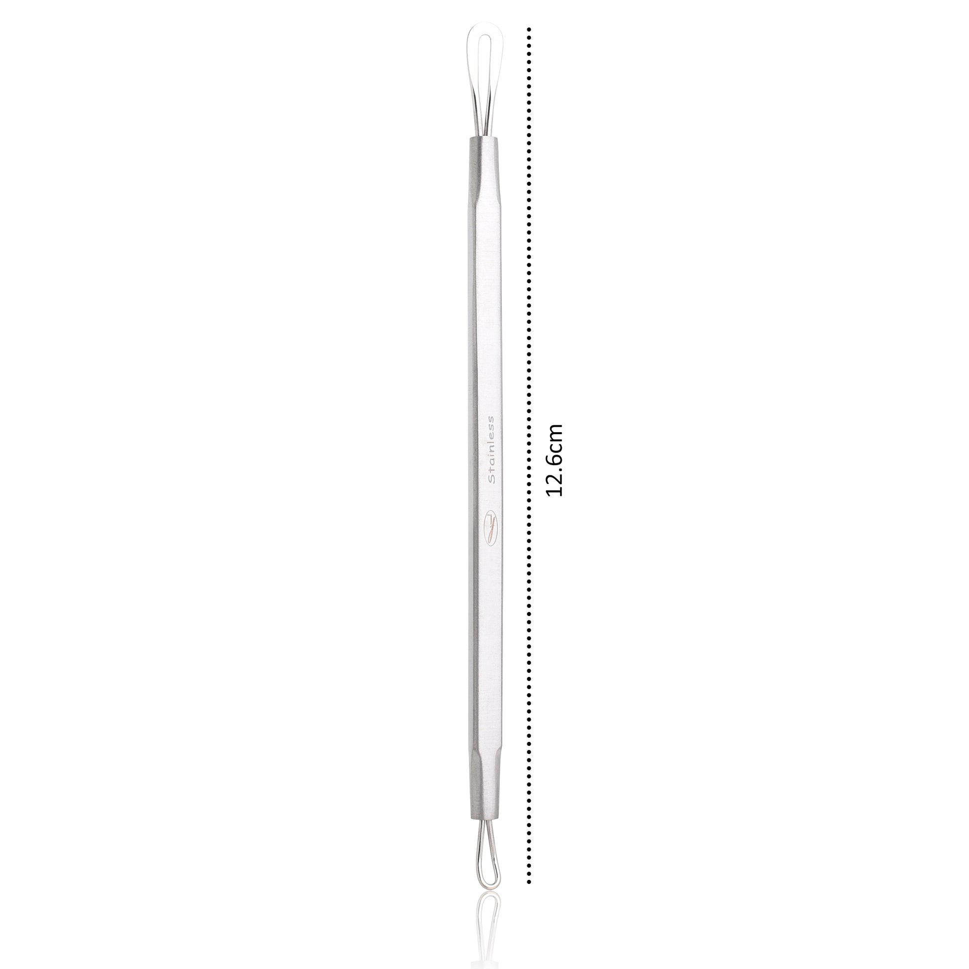 Effortlessly remove blackheads with our Comedone Extractor Fine Line Blackhead Remover. Crafted from grade 1 tempered stainless steel, its calibrated pointed edge ensures precise extraction, promising durability for years to come.