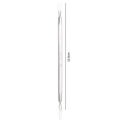 Effortlessly remove blackheads with our Comedone Extractor Fine Line Blackhead Remover. Crafted from grade 1 tempered stainless steel, its calibrated pointed edge ensures precise extraction, promising durability for years to come.